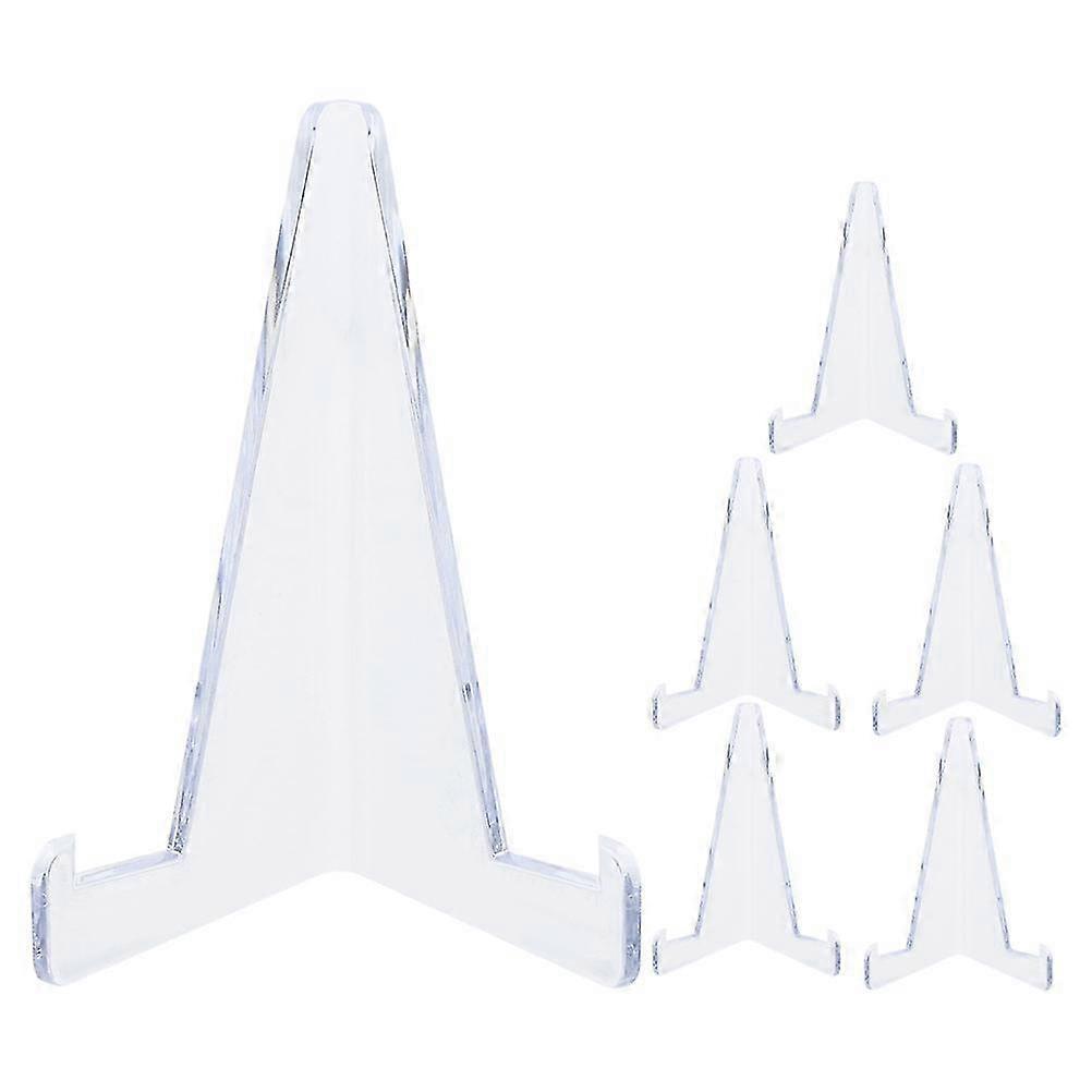 6pcs Trading Card Display Stand Sports Cards Rack Baseball Card Holder Trading Card Shelf Clear Mini Easel Stand for Baseball Trading Cards