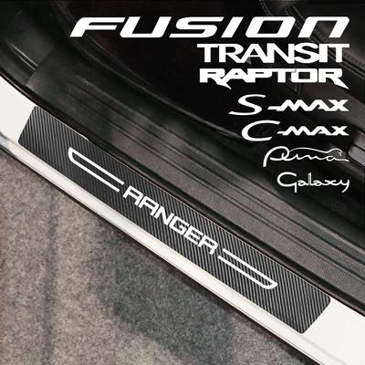 4PCS Car Sill Stickers Auto Decal Accessories For FUSION C-MAX S-MAX EXPEDITION FIGO FLEX GALAXY GT KA Ranger Transit