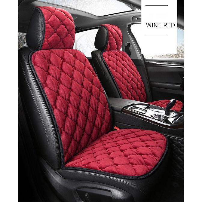 Plüsch-Autositzbezug-Set, universelles rosa Sitzkissen, Autositzschutzmatte, Autobezüge passen in die meisten Autoinnenräume