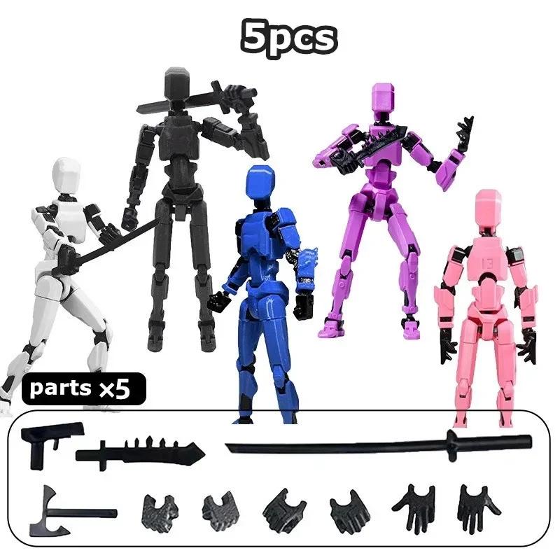 2/3/9PCS-Lucky Puppets 13 Doll,Multiple Styling Combinations Robot Model,Cheap Holiday Gift,Cool Robot Doll Desktop Decoration