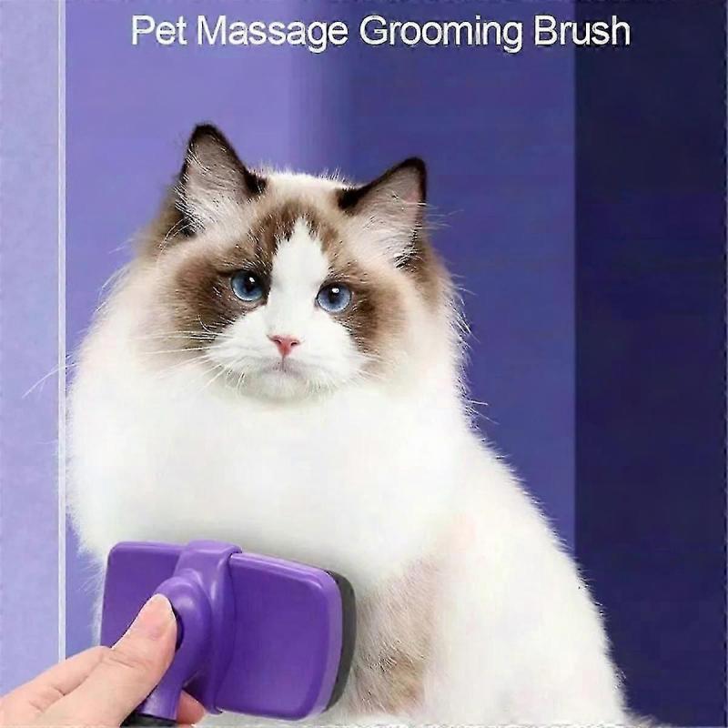 Dog Self-Cleaning Slicker Brush - Gentle Pain-Free Bristles for Easy Grooming