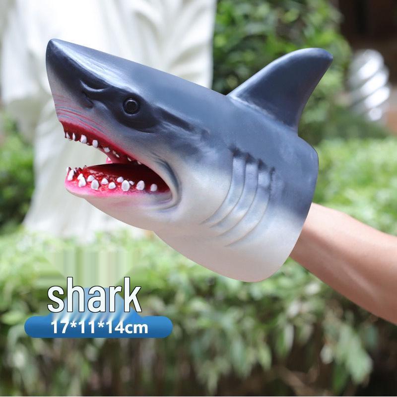 Children's Dinosaur Hand Puppets: Soft Rubber T-Rex, Triceratops, Carnotaurus