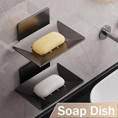 Portasapone in lega di alluminio per bagno, portasapone a parete con perforazione libera, organizer per accessori, portasapone da cucina
