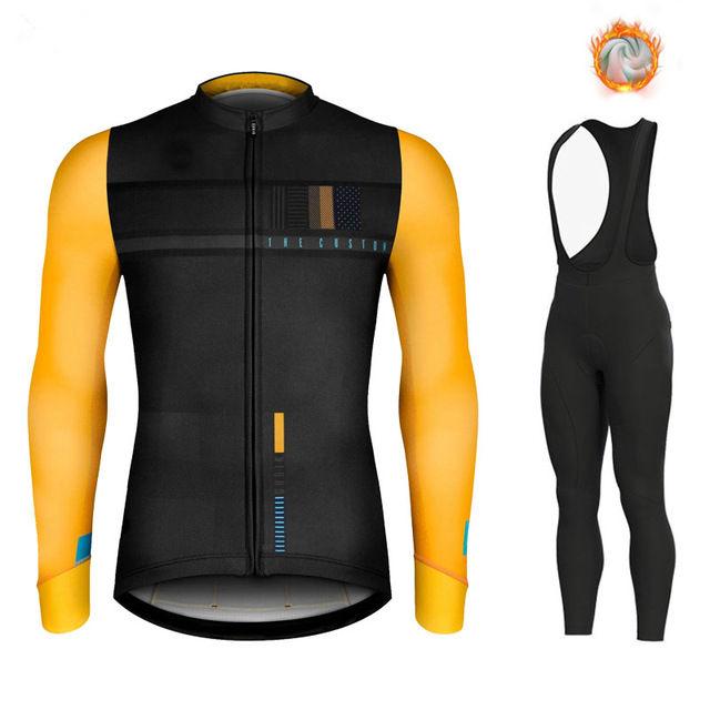 

Warm Winter Thermal Fleece Cycling Men s Jersey Suit Outdoor Riding Bike MTB Clothing Bib Pants Set Spain Winter Fleece Warm Cycling Suit Set 2026 XS