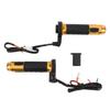 1 Pair Motorcycle Heated Hand Grip 3 Gear Temperatures Non Slip Aluminum Alloy ABS 22mm Handlebar Heated Grips 12V Gold