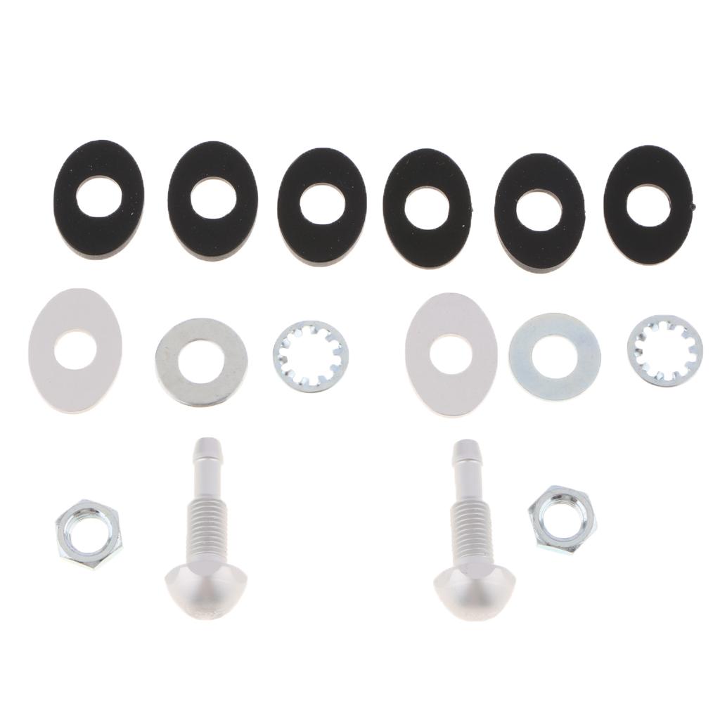 Car Vehicle Windshield Spray Nozzle Single Hole Aluminum - Silver, as described