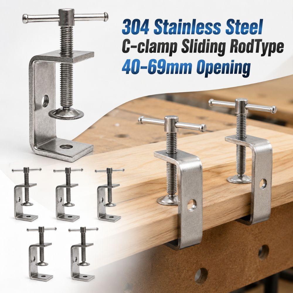 Sliding RodType Square Clamp Adjustable Fixed Holder Clip High Quality C-clamp  Hardware Fasteners