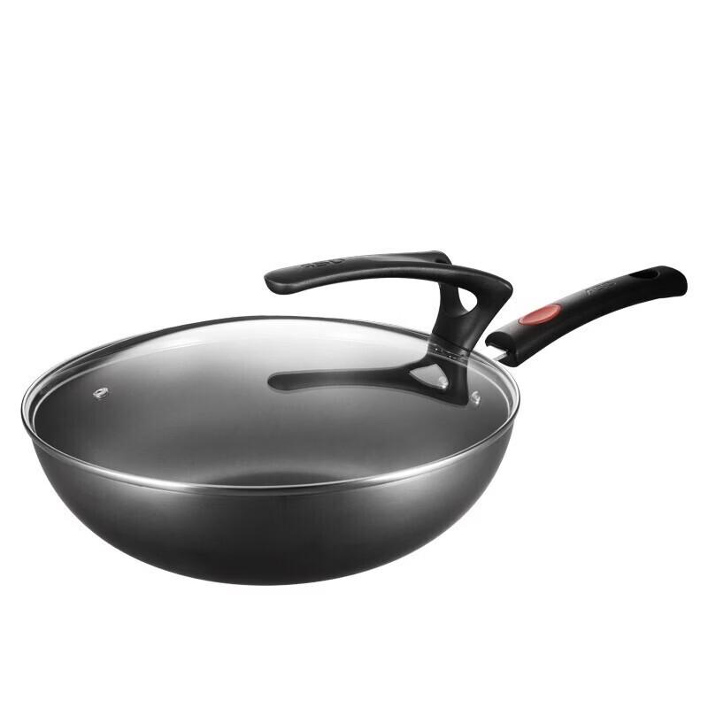 ASD Non-Rust Fine Iron Wok with Stand-up Lid