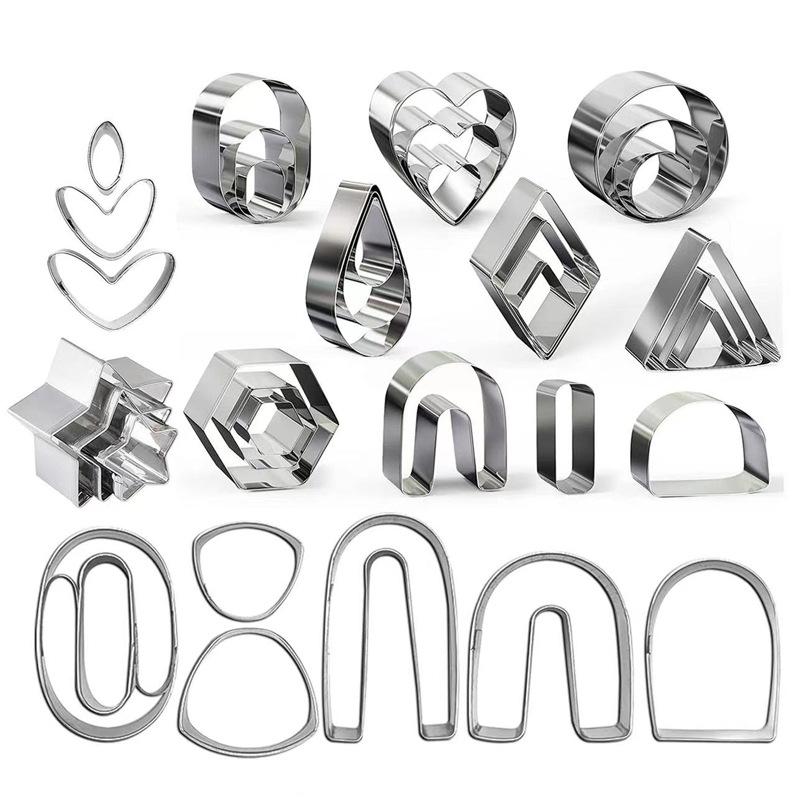 

36 Pieces/set Polymer Clay Tool Stainless Steel Cutting Die DIY Earring Ornament Pendant Soft Clay Pottery/Ceramics Tools