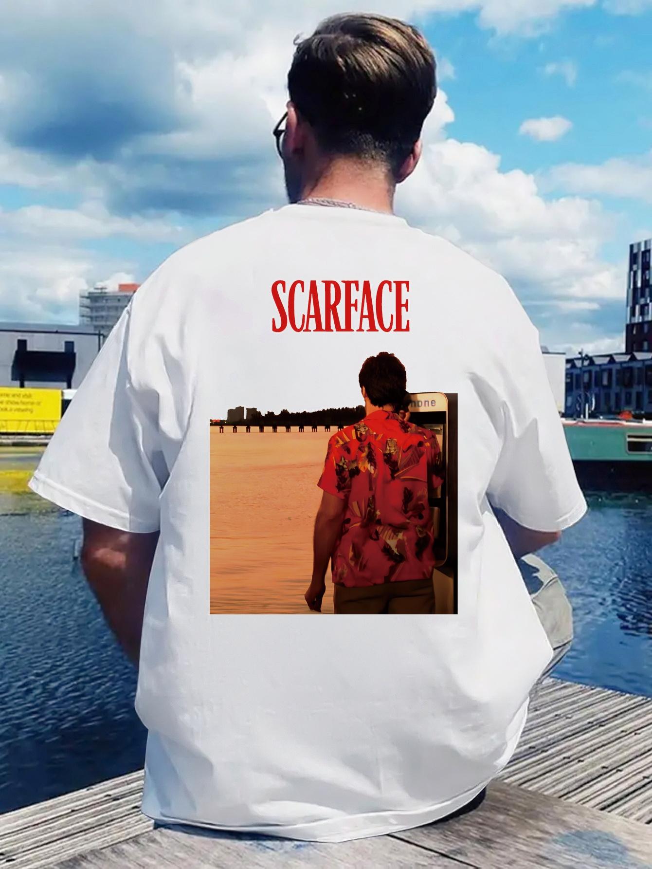 Scarface Movie Graphic T-shirt - Back Print Tony Montana Design XXXXL