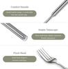 Extendable Fork, 8.7 to 25.4 Inch Long Handle Fork, Extra Long Fork, Telescopic BBQ Fork, Stainless Steel Dinner Fork, Fruit Dessert Fork Long Handle