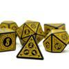 High Quality Plastic Dnd Dice Set 7Pcs Rpg Tabletop Gaming Dice With Unique Patterns & Retro Font - Free Shipping