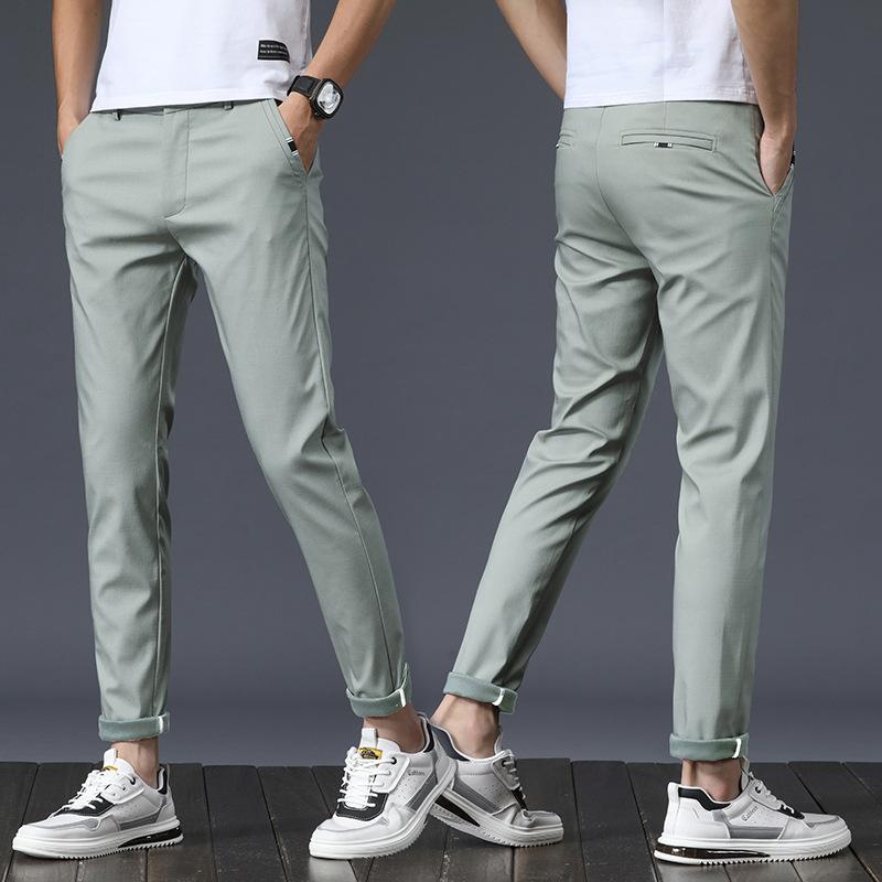 Calça Casual Masculina De Seda Gelada