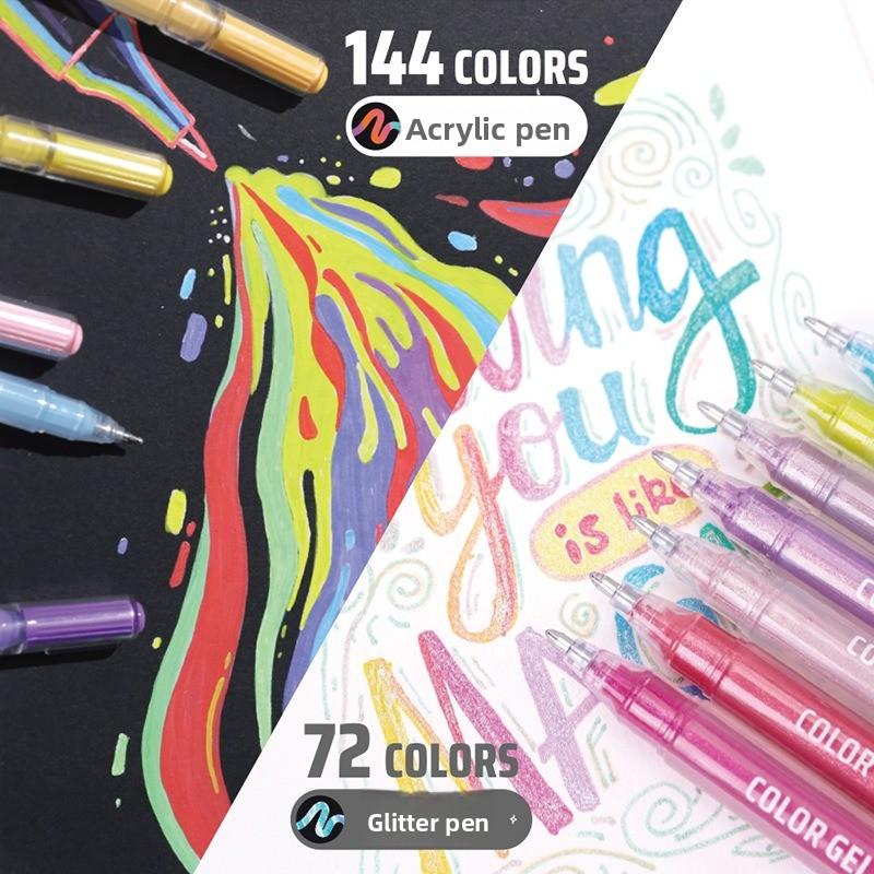 Languo 216 Colori Penna Manuale Multicolore 1,0 mm Colore Morandi Set di Penne Gel e Pennarelli Cancelleria Ufficio Forniture Scolastiche