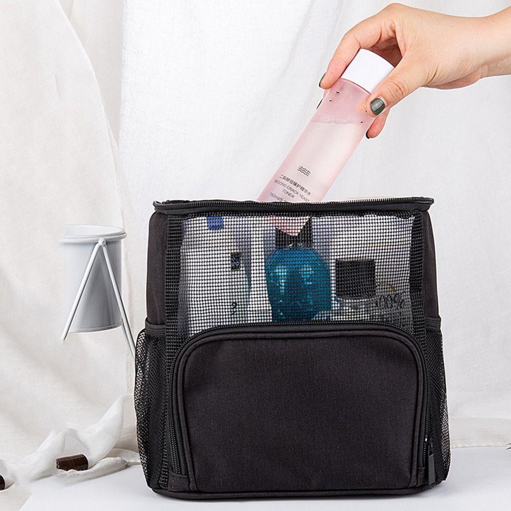 Quick Dry Shower Bag Portable Toiletry Case Lightweight Foldable Mesh Tote  Bathroom