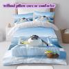 Animal Beach Vacation Pattern Bedding,Quilt Set Quilt Cover Pillowcase Home Birthday Gift (1*duvet cover+2*pillowcase,without core)