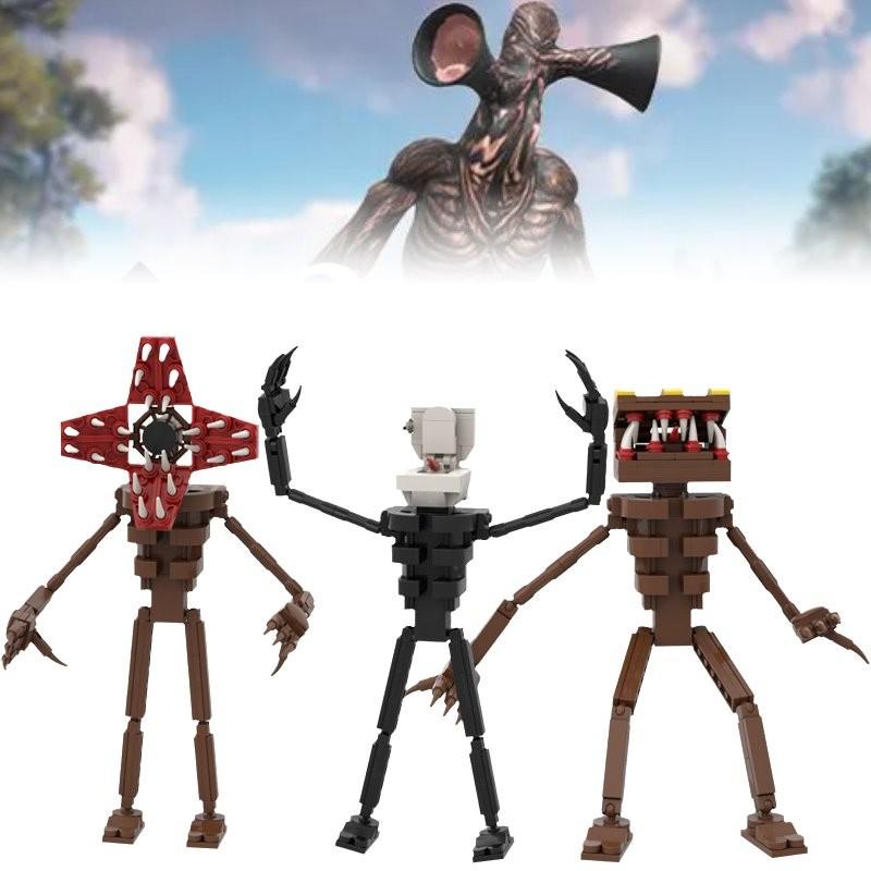 Head Awakening Siren Monster Assembling Building Blocks Toys Tabletop Decoration