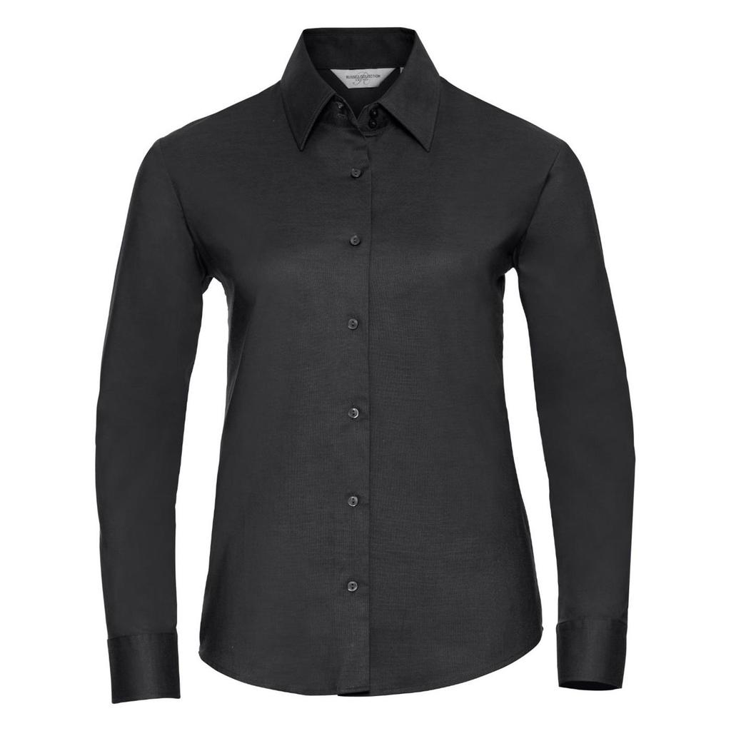 Russell Collection Ladies/Womens Long Sleeve Easy Care Oxford Shirt