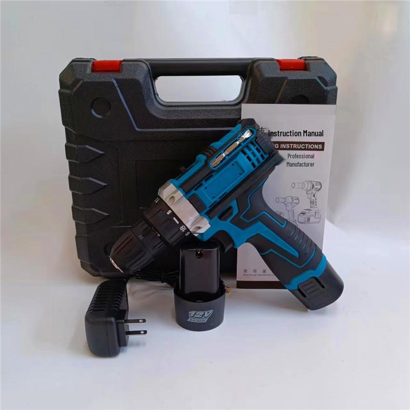 12V Dual-Speed Rechargeable Lithium Drill & Multifunctional Electric Screwdriver for Household Use