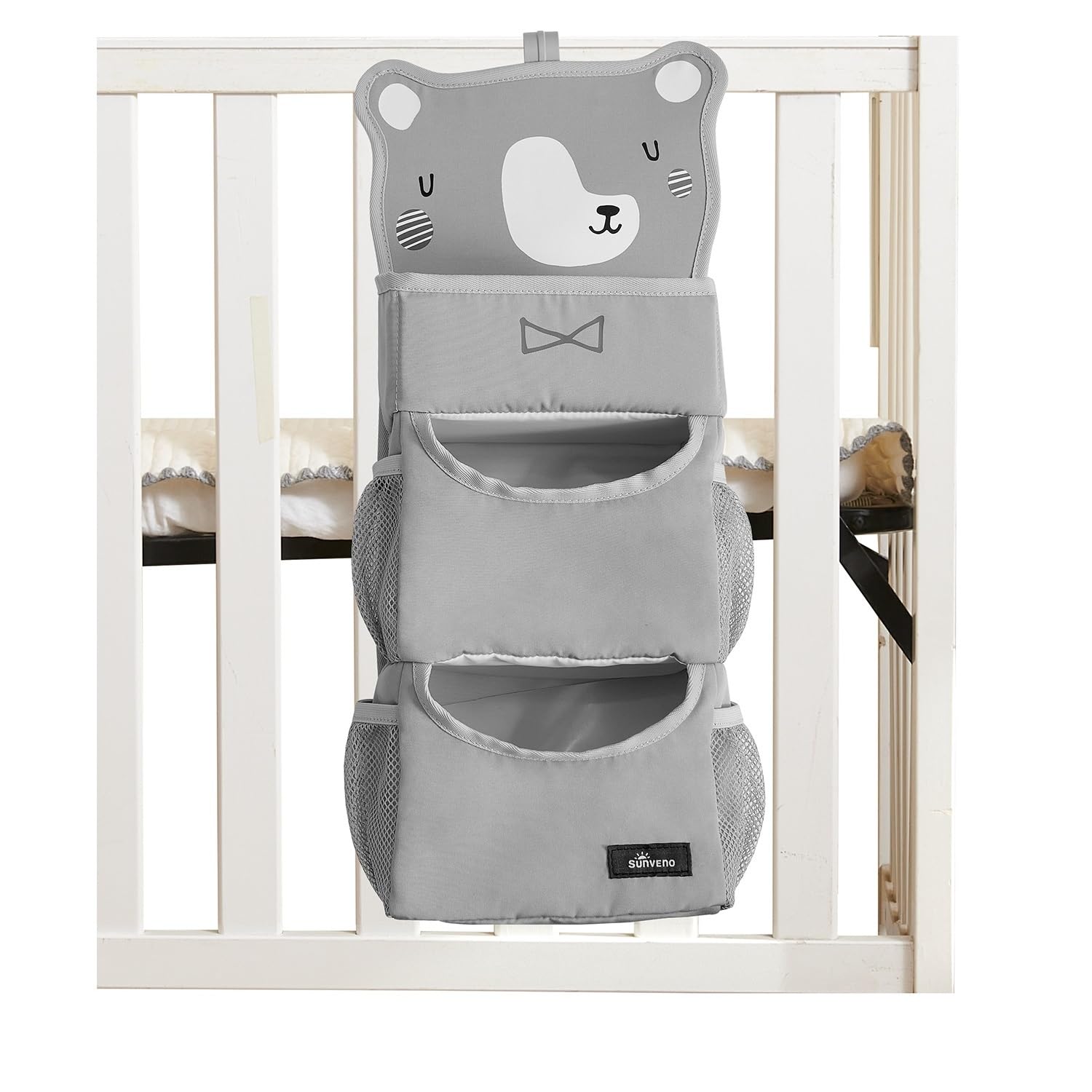 

SUNEVNO Hanging Baby Diaper Caddy Diaper Crib Hanging Classification Storage Bag Organizer for Diaper Changing Crib or Wall Nursery Organization