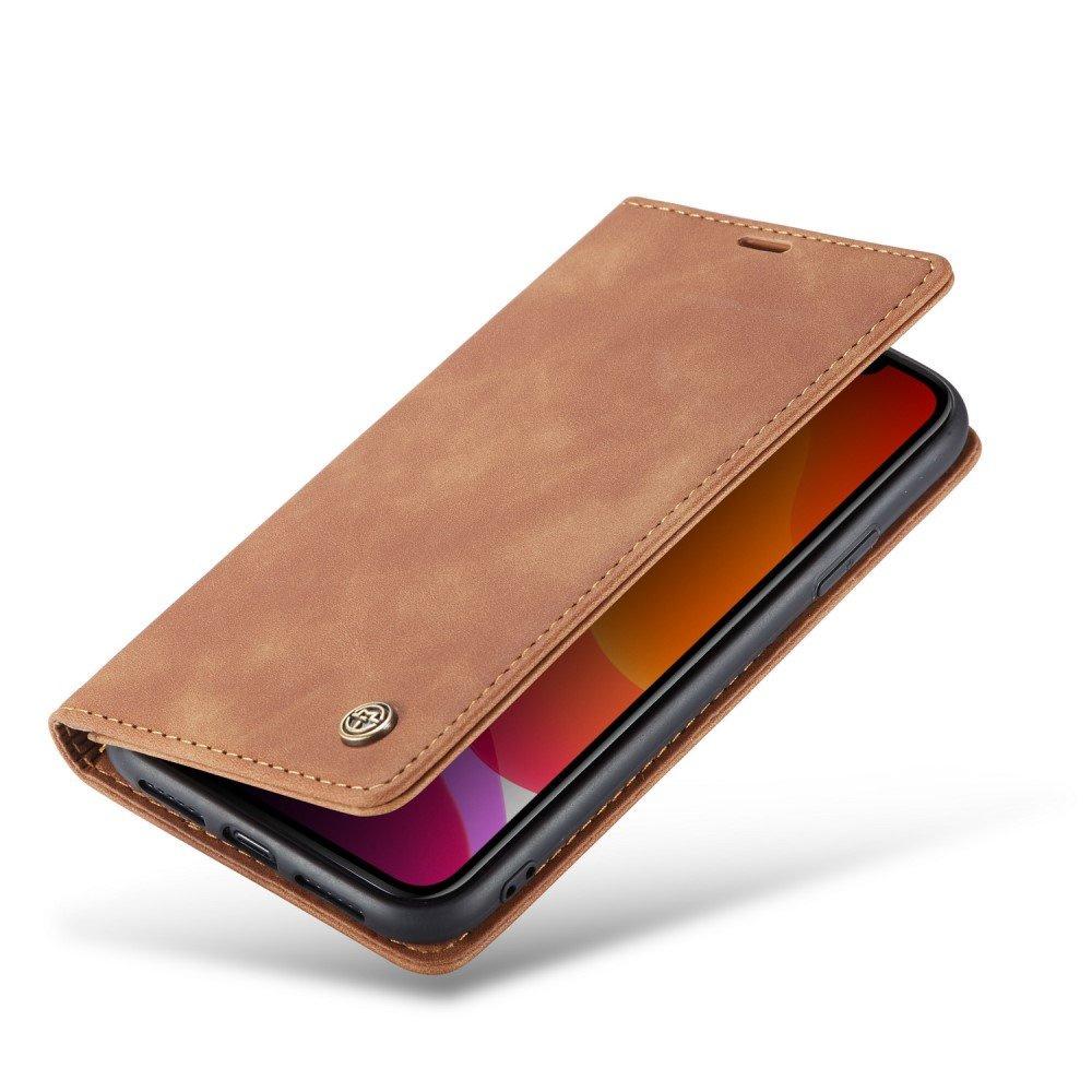 CASEME iPhone 11 Leather Wallet Case, Brown