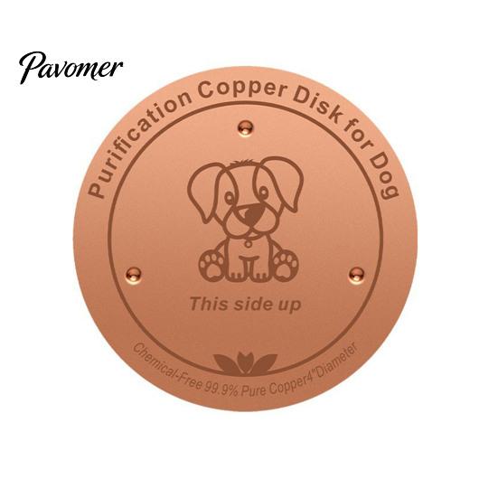 Pure Copper Disc for Dog Water Bowl Purification Dog, 4-Inch Diameter Disc, Raised Fountain with 3-Point Support Dispenser Durable
