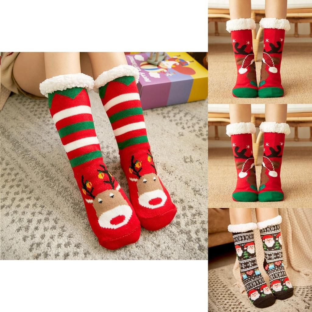 Kuschelige Weihnachts-Haussocken mit luxuriösem Faux-Fleece-Futter für Familienkomfort