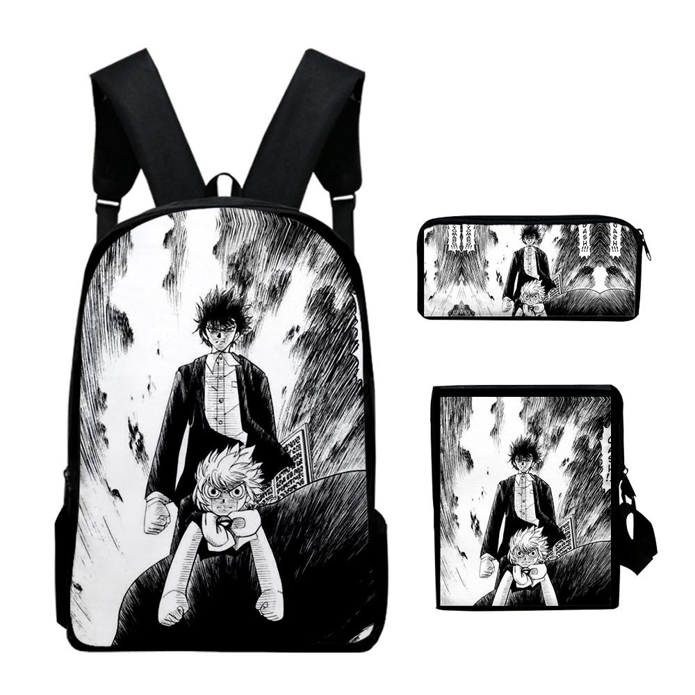 Klassisch Neuheit Zatch Bell Anime 3D-Druck 3 Stück/Set Schüler Rucksäcke Laptop Tagesrucksack Rucksack Schräg Schultertasche Federmäppchen