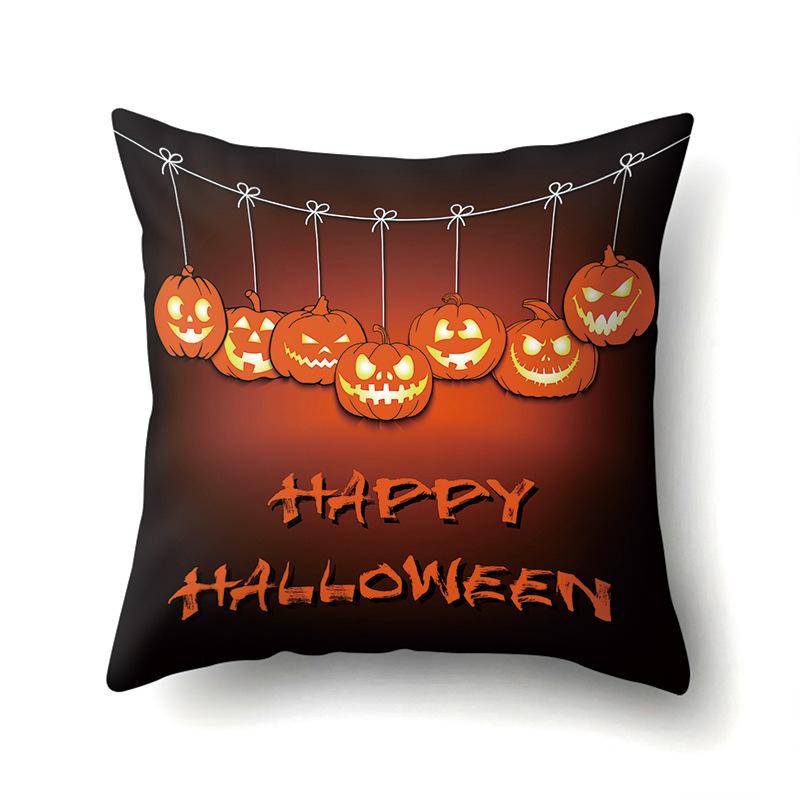 Halloween Pillowcase Car Waist Pillow Pumpkin Sofa Cushion Cover Office Home Living Room Pillowcase