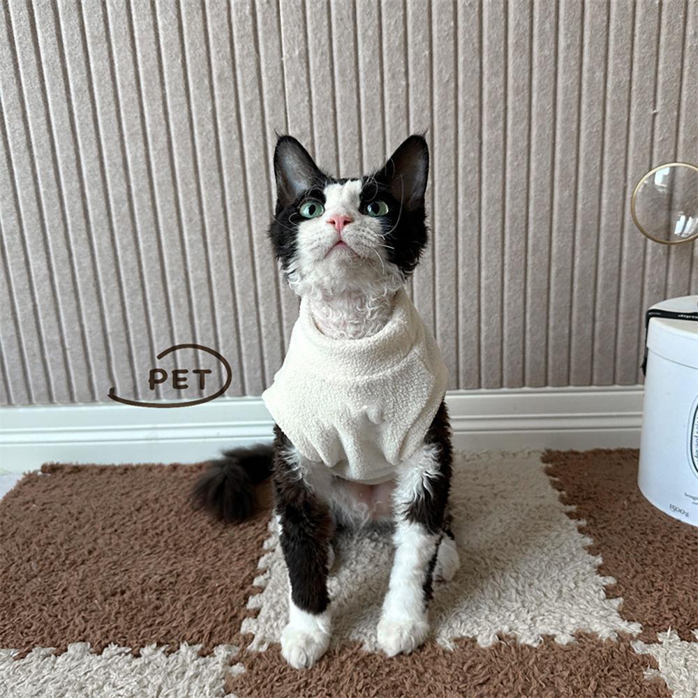 Pet Double-sided Fleece Thickened Vest Clothes for Winter Kitten Small Kitten Stuff Apparels Hairless Cat Clothing Dog Sweater