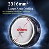 FS12 45W Semiconductor Tablet Cooler Large Area Powerful Cooling Magnetic RGB Phone Cooler for Pad/Gaming Phones with Lights