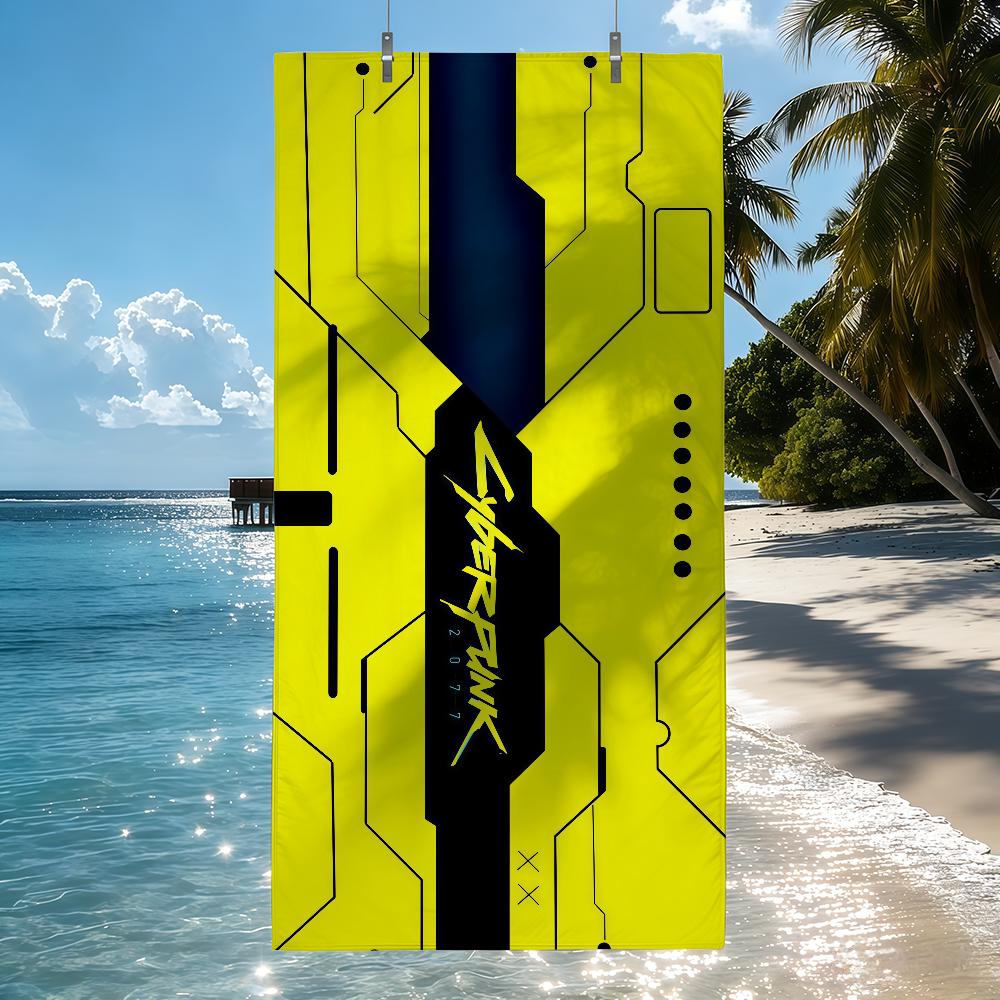 Fashion print C-CyberpunkS Towel Drying Bath Towel Applicable To Light Swimming Camping Yoga Beach Out