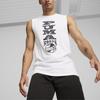 Puma Hooper Letter Print Casual Breathable Round Neck Sleeveless Vest Men Tops White 624829-02