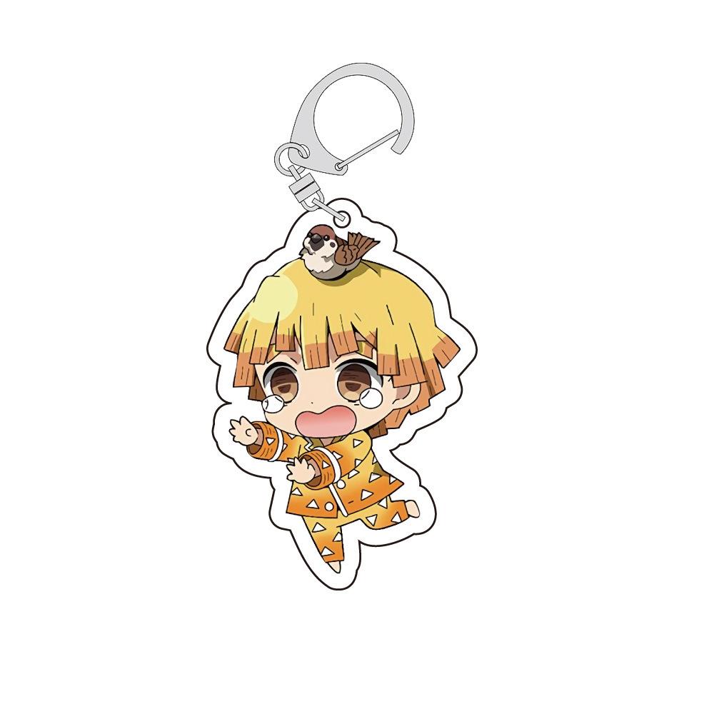 Demon Slayer Kimetsu Yaiba Tanjiro Nezuko Tokito Muichiro Acrylic Double Sided Keychain Transparent Anime Pendant Cosplay No Carry Mini Lightweight