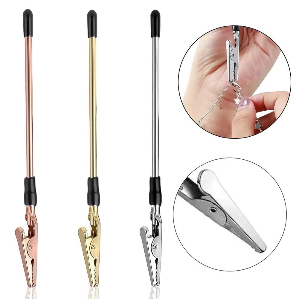 Metal Jewelry Helper Alligator Clip Bracelet Pliers Fastening and Hooking Bracelet Tool Necklace