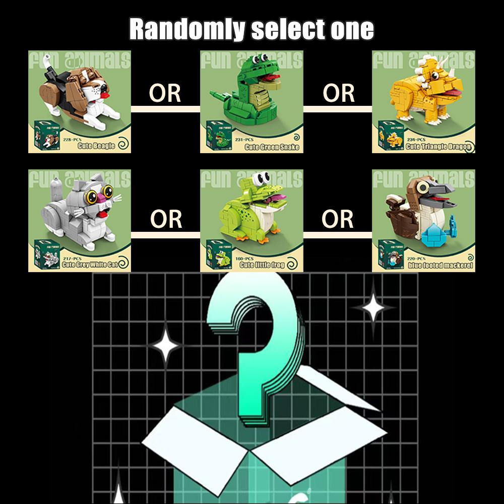 

Lazy Beagle and Grey - White Cat DIY Model Building - Exquisite Desktop Ornaments, Tongue - Popping Feature When Tail Is Pressed in bag