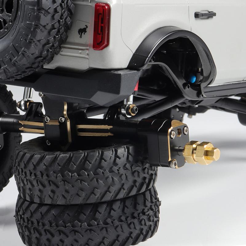 4Pcs Brass Wheels Hex Hub Extenders 7mm with Nuts for 1/24 RC Crawler SCX24 Bronco C10 Gladiator AX24 Upgrade Parts