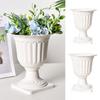 2pcs Wedding Pedestal Style Plastic Containers Flowerpot Roman Flower Vase  Flower Arrangement