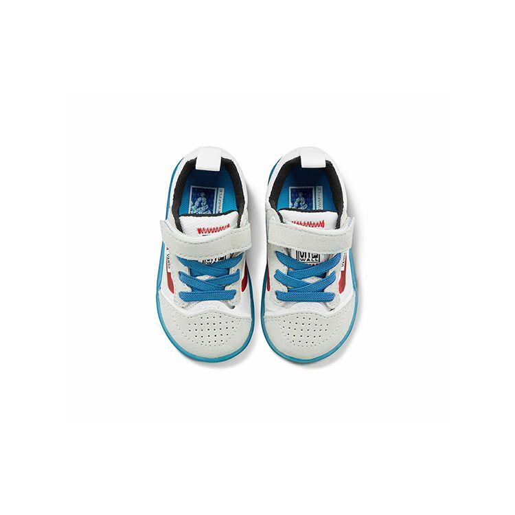 Vans Classics Velcro Breathable Durable Non-Slip Low-Top Casual Skate Shoes Baby Sneaker White Blue Red VN0A5HZ1WTM
