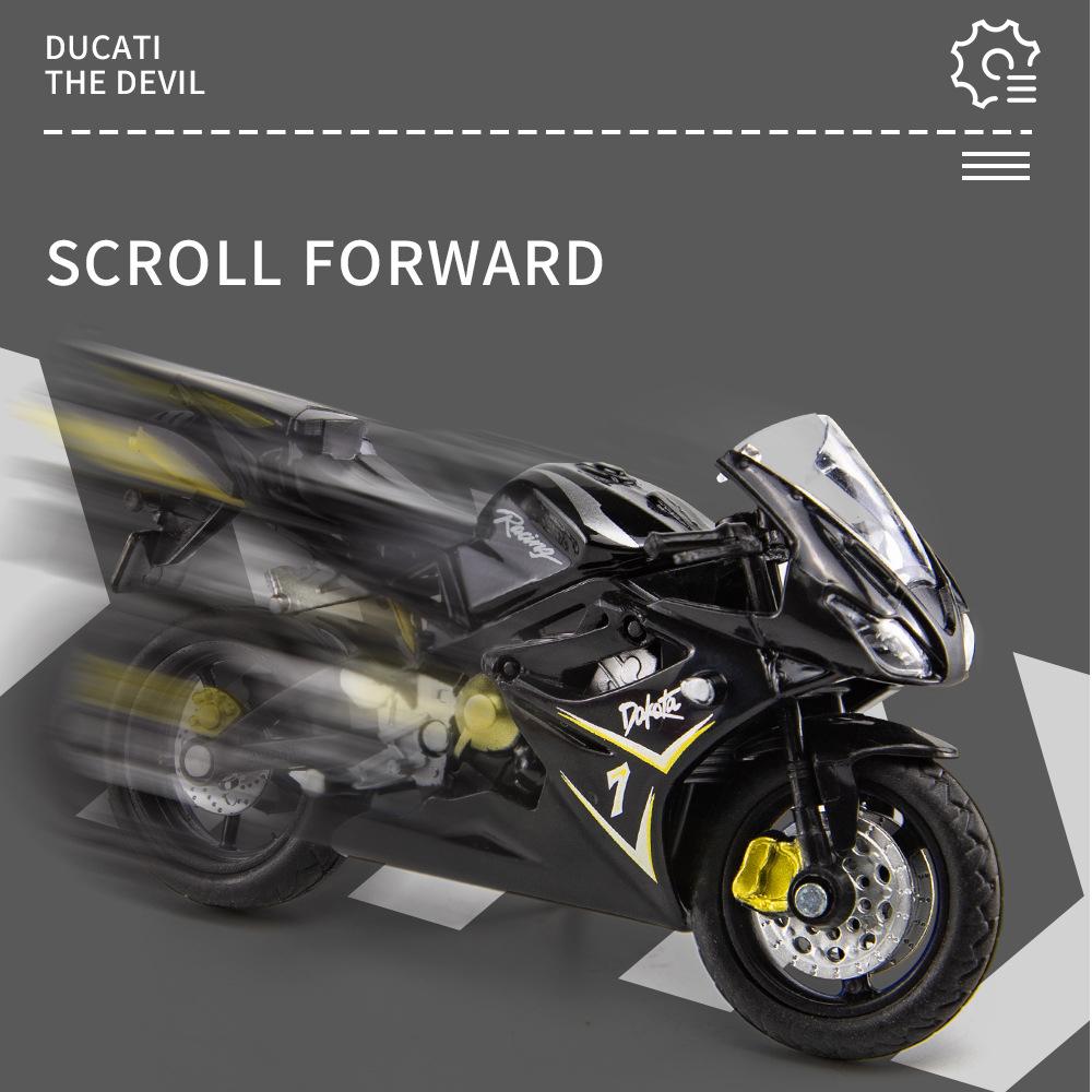 1/18 Scale Devil Diecast Motorcycle Model Toy for Kids Toddler Boys Girls Gift Collection