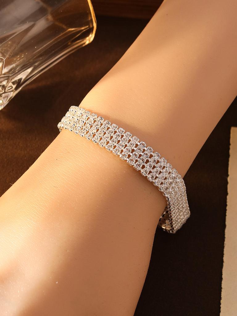 Fresh And Sweet Bracelet Full Of Diamonds, Luxury Atmospheric Bracelet, Women'S Temperament Versatile Bracelet