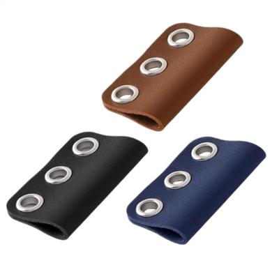 PU Leather Pen Clip Detachable Pencil Loop Portable Pen Fixed Clamp  for Home School