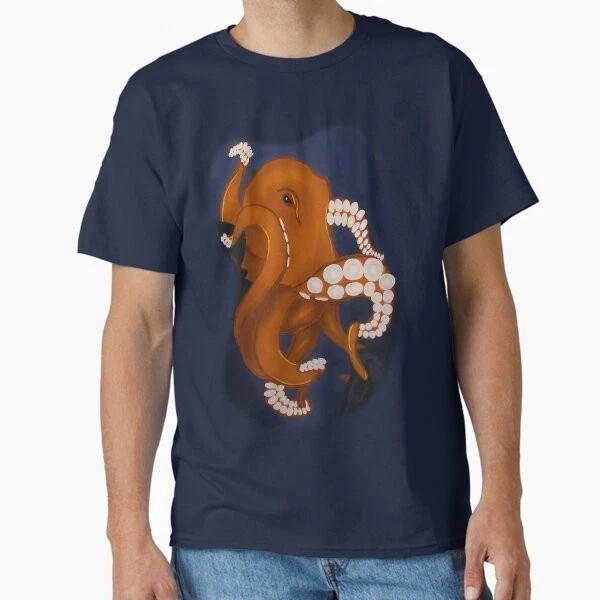 Octopus In The Depths Classic Tshirt Made In Usaaus Tshirt S2xl S