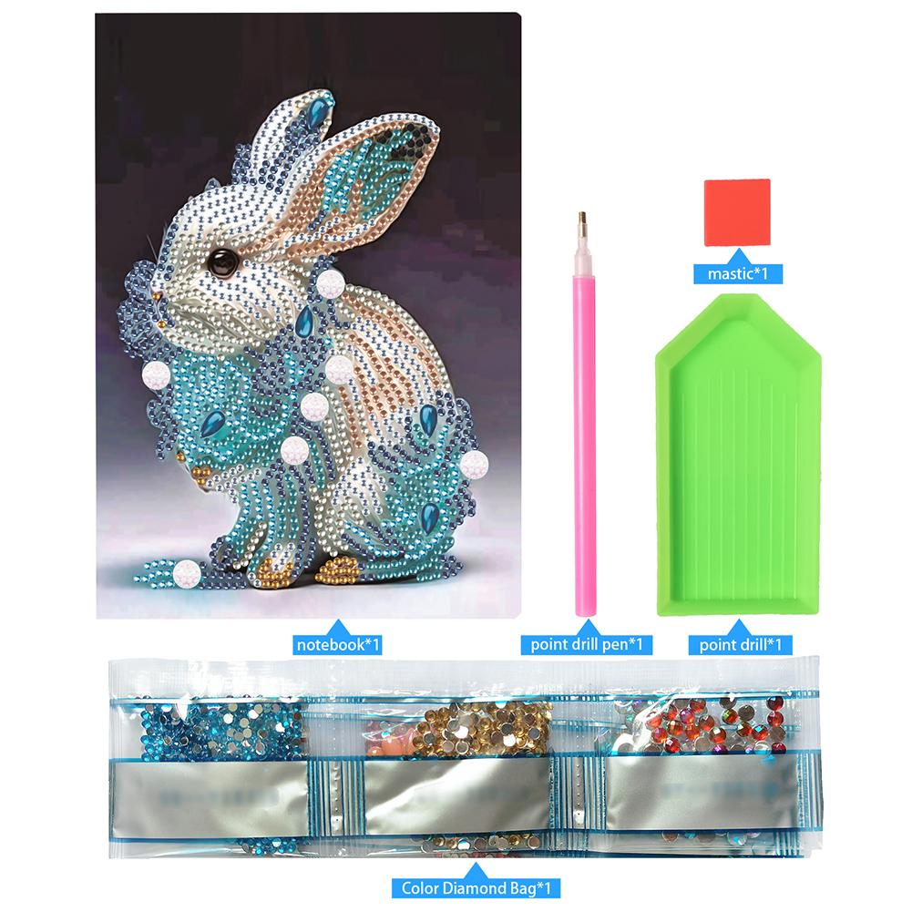 DIY 5D Diamond Painting Notebook Animal Rhinestone Embroidery Notepad Journal A5 Chinese Zodiac Sketchbook Kids Students Gift