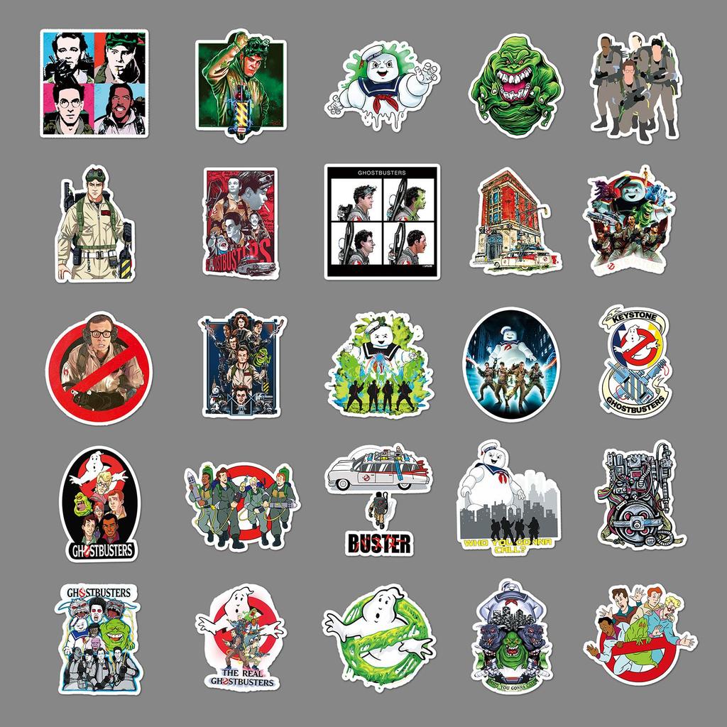 Ghostbusters Graffiti Stickers: 50 Creative DIY Laptop & Suitcase Decals