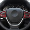 Für BMW X3 F25 2011-2017 X4 F26 14-17 Carbon Fiber Lenkrad Panel Taste Dekorative Streifen Auto innen Dekoration