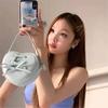 Sweet Cool Bow Heart Mini Bag Purse Women Harajuku Handle Heart Y2k Hand Bag Female Fairy Core Aesthetic Blue Messenger Bags New