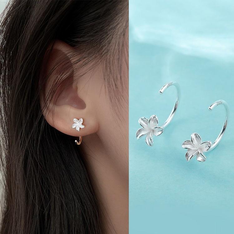 925 Sterling Silver Butterfly Stud Earrings - Elegant Ear Clips & Trendy Ear Hoops for Women