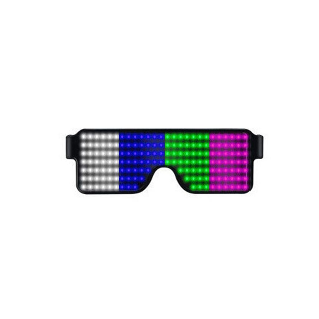 LED Light-up Glasses With Patterns, Rechargeable And Reusable, Perfect For Parties And Festive Occasions.
