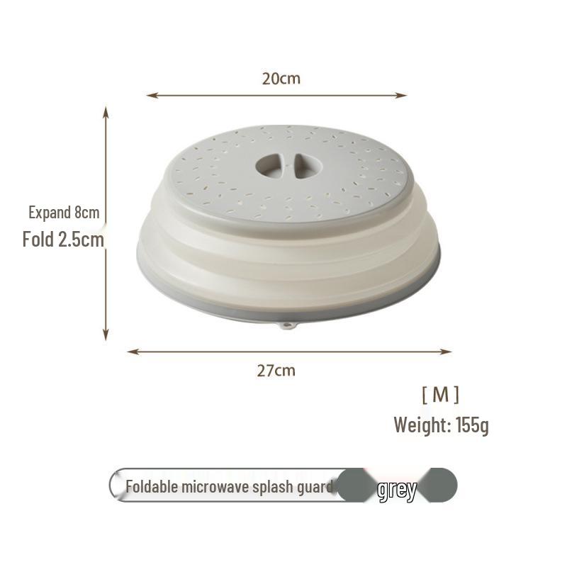 High-Temp Resistant Microwave Splatter Lid - Foldable, Oil-Proof & Multi-Functional Food Preservation Cover
